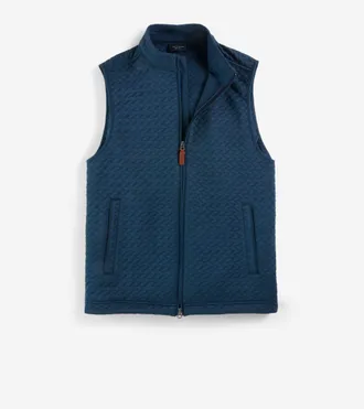 Cole Haan Mens Artisan Vest - Blue Size Medium
