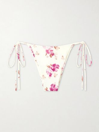 Magda Butrym Slip Bikini Floreale - Crema