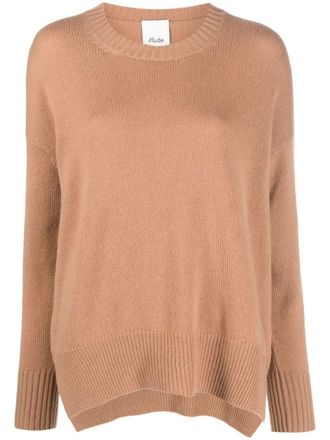 Allude drop-shoulder cashmere jumper - women - Cashmere - L - Brown