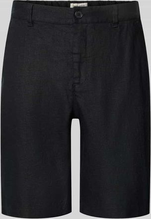 Casual Friday Casual Friday Leinen Shorts mit Eingrifftaschen Modell PANDRUP in Black, Gr&ouml;&szlig;e XXL