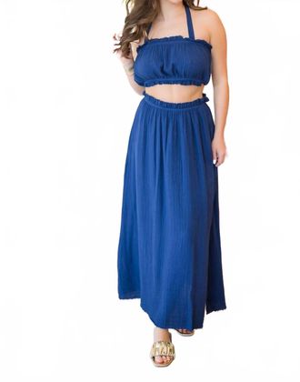 Starkx Jaz Halter Top In Navy