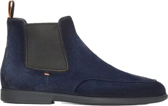 Santoni Chelsea Boot - Heren - Chelseaboots - Blauw - 44 EU - Leer - Schoenen