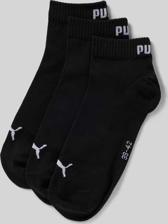 Puma Sneakersocken mit Logo im 3er-Pack in Black, Gr&ouml;&szlig;e 39-42
