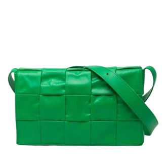 Bottega Veneta Pre-owned Cross Body Bags, female, Green, Size: ONE SIZE Pre-owned Cassette Crossbody Bag
