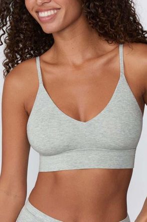 Harper Wilde Cloud Cotton Triangle Bralette in Heather Grey at Nordstrom, Size Xxx-Large