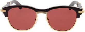 Cartier Panth&egrave;re Classic Vierkante Zonnebril - unisex - Accessoires - Bruin - Maat: ONE Size