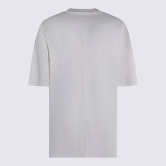 Rick Owens Mens T-Shirts And Polos Milk-Black _100 % Co