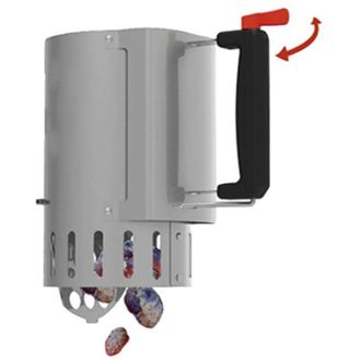Barbecook ciminiera di accensione per carbone e carbonella in acciaio inox, diametro 16,5 cm