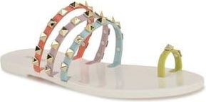 Nine West Centy Studded Toe Loop Sandal in Green Multi at Nordstrom Rack, Size 11
