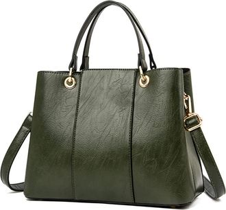 Generic Large Purses and Handbags for Women Top Handle Satchel Crossbody Bag Fashion Ladies Shoulder Bag Tote Purses (Green)