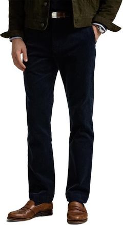 Polo Ralph Lauren Andover Slim Fit Stretch Corduroy Pants in Aviator Navy at Nordstrom, Size 32 X 32