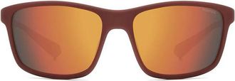 Polaroid Polarized Red Multilayer Square Mens Sunglasses PLD 2153/S 00Z3/OZ 58