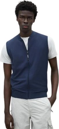 Ecoalf Kobus Gebreid Vest - Dames - Bodywarmers - Blauw - L - Polyester - Jassen