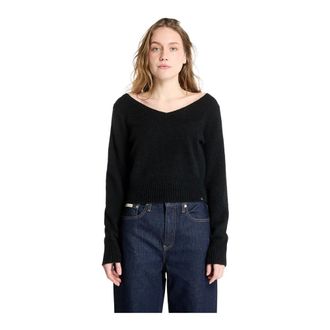 Calvin Klein Dames, Truien, Zwart, Maat: M Wol