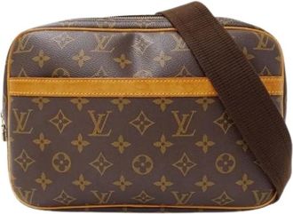 Louis Vuitton Pre-owned Cross Body Bags, female, Brown, Size: ONE SIZE Pre-owned Canvas Cross Body Bag