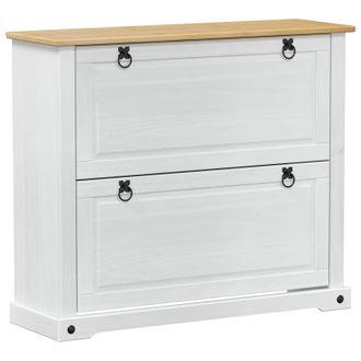 vidaXL Armario Zapatero Corona 99 X 32 X 85 Cm Madera De Pino Macizo Vidaxl