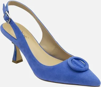 Lotus Womens Delfina Womens Slingback Court Shoes - Cornflower Blue Sued - Size: 8
