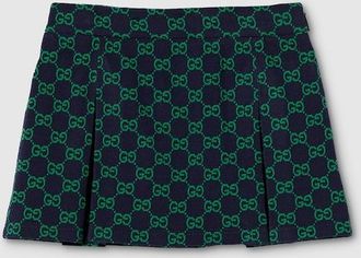 Gucci Kids - GG Cotton Mini Skirt, Blue, Ready-to-wear