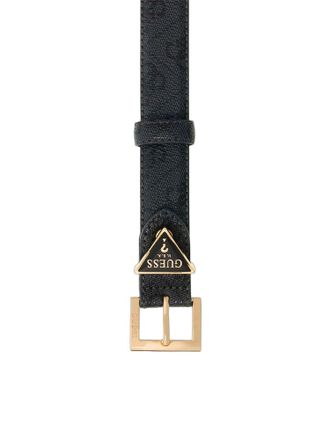 Guess Logo-Buckle Belt - Black