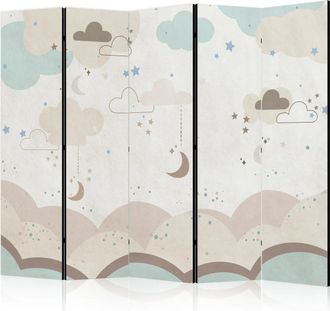 Artgeist Biombo Artgeist Cloudy Night Sky Ac&uacute;stico Doble Cara