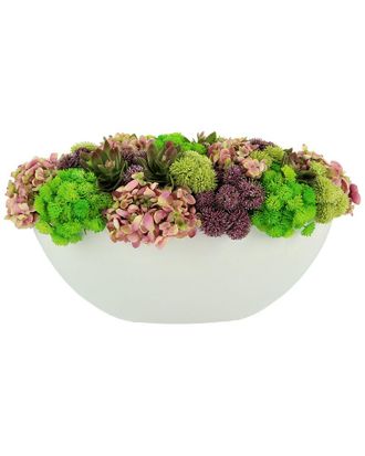 Creative Displays Inc. Multicolor Sedum And Hydrangea Floral Display