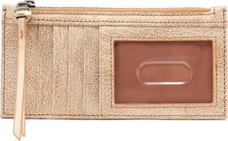 Hobo Carte Leather Wallet in Gold Leaf at Nordstrom