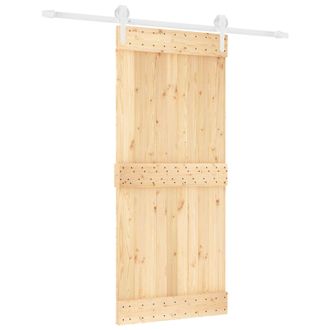 vidaXL Puerta Corredera Natural Y Blanco 90 X 210 Cm Vidaxl
