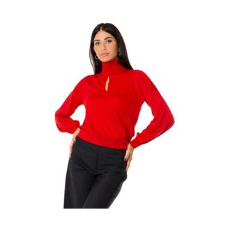 Semicouture Turtlenecks, female, Red, Size: L Maglia dolcevita