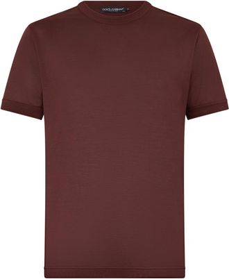 Dolce & Gabbana Red Solid Regular T-Shirt