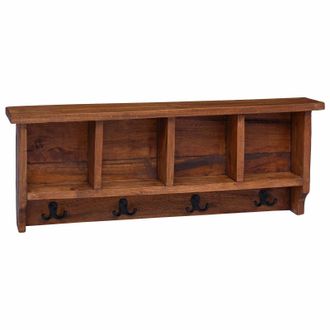 vidaXL Percha Marr&oacute;n 70 X 11 X 27 Cm Madera De Caoba S&oacute;lida Vidaxl