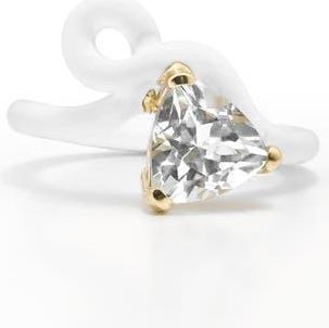 Bea Bongiasca Vine Enamel & Gemstone Ring in White at Nordstrom, Size 6