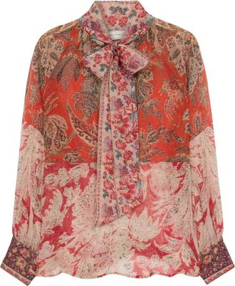 Pierre-Louis Mascia Leandro Blouse - Dames - Blouses - Rood - S - Overhemden