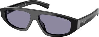 Prada PR C02SF Asian Fit 16K50B Mens Sunglasses Black Size 58