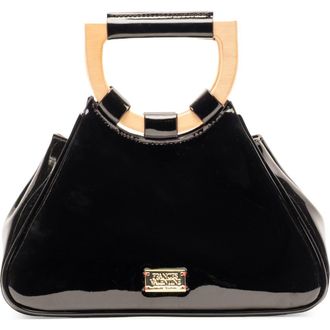 Frances Valentine Raye Leather Top Handle Tote in Black at Nordstrom
