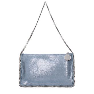 Stella McCartney Light Blue Leather Shoulder Womens Bag