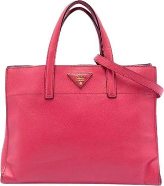 Prada Pre-owned Tote Bags, female, Pink, Size: ONE SIZE Pre-owned Vintage Tote Bag