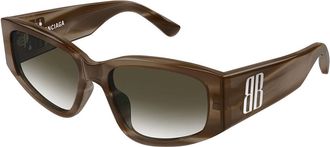 Balenciaga BB0475S Asian Fit 003 Womens Sunglasses Brown Size 55