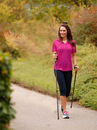 Catamaran Sporthose CATAMARAN, Damen, Gr. 36/38, Normalgr&ouml;ssen, blau (marine, pink), 95% Baumwolle, 5% Elasthan, unifarben, 3/4-L&auml;nge, Hosen Sporthose