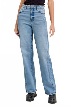 Hidden Jeans Logan Dad Curved Seam Jean In Medium Blue