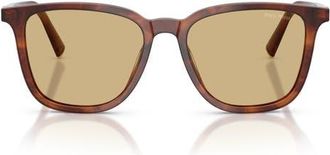 Miu Miu 53mm Square Sunglasses in Striped Tobacco /Yellow at Nordstrom