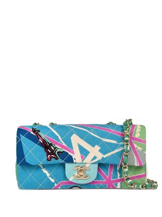 Chanel 2006 East West Paris Map crossbody bag - women - Canvas - One Size - Blue