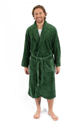 Leveret Mens Fleece Robe in Green at Nordstrom, Size X-Large