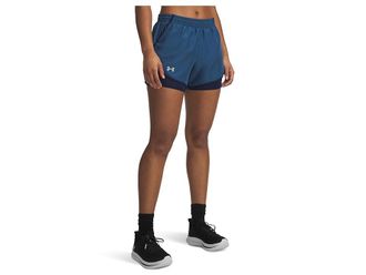 Under Armour Fly By 2-in-1 Shorts Womens Shorts Wham Blue/Academy/Reflective : LG (US 12-14), Polyester