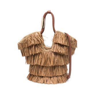 Zimmermann Handbags, female, Brown, ONE SIZE, Top Handle Fringe Bag