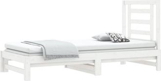 vidaXL Sofá cama extraíble sin colchón blanco 2x(90x200) cm Vidaxl