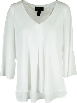Frank Lyman Design Off White Blouse - Dames - Blouses - Wit - L - Polyester - Overhemden