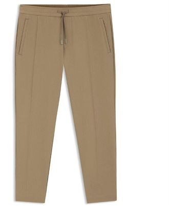 HUGO BOSS Mens Flex Tapered Fit Trousers in Green - Size 32W/32L