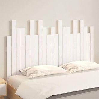 Berkfield Home Wall Headboard White 140x3x80 cm Solid Wood Pine | Size: 140 x 3 x 80 cm