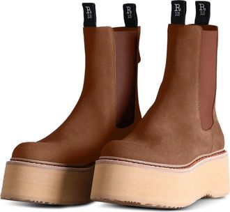 R13 round-toe boots - Bruin