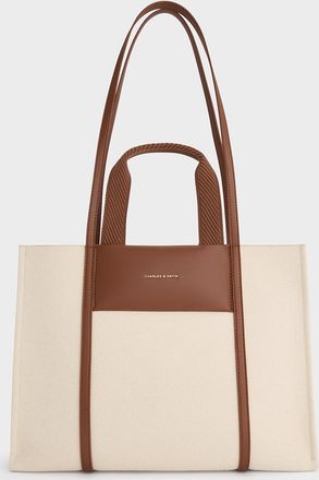 Charles & Keith Shalia Canvas Tote Bag